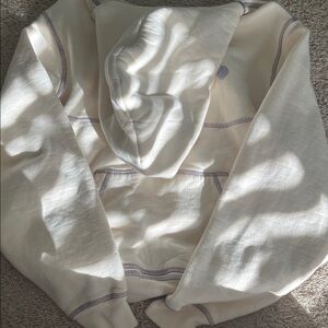 Madhappy Cream Hoodie with Purple Accents